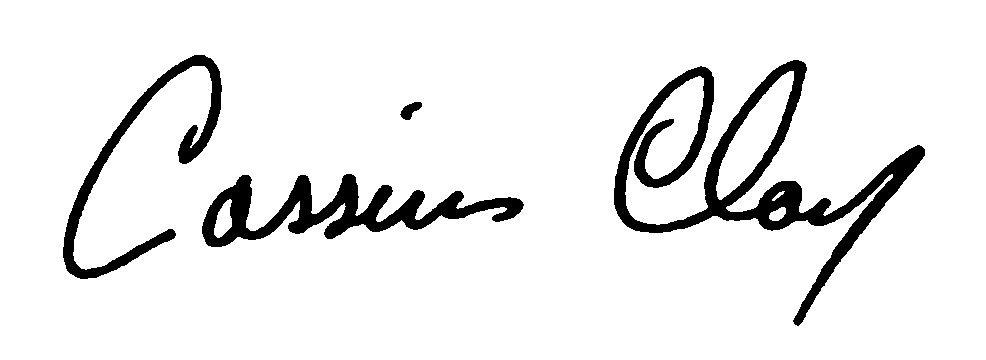 Cassius Clay signature